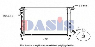 AKS DASIS 060016n -  Радиатор, охлаждение двигателя